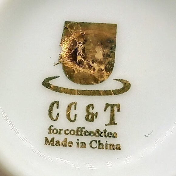 CC&T Butterfly Porcelain Cup & Saucer (3) - Picture 7 of 7